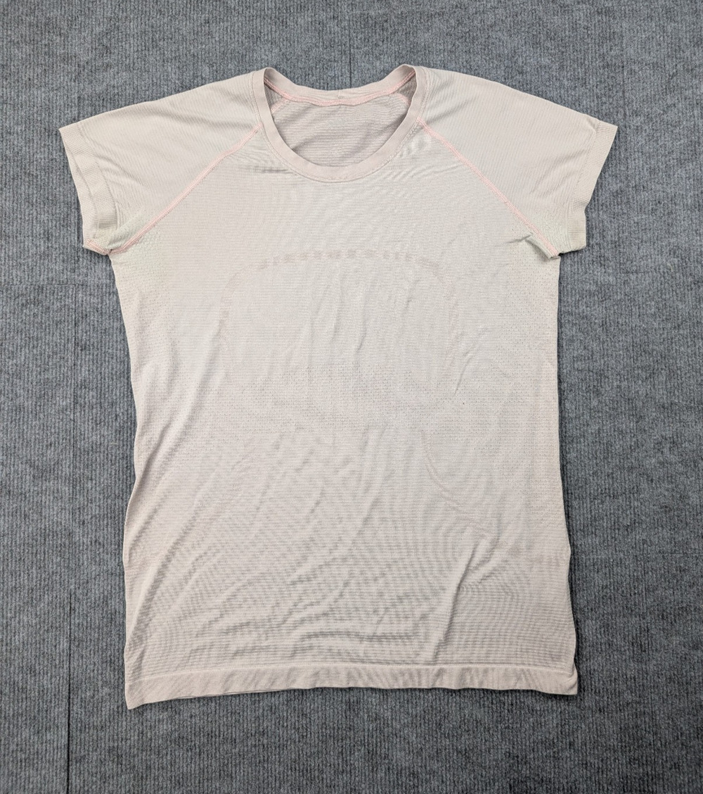 Lululemon Swiftly Tech Shirt Womens 10 Pink Athletic Running Gym Workout Train